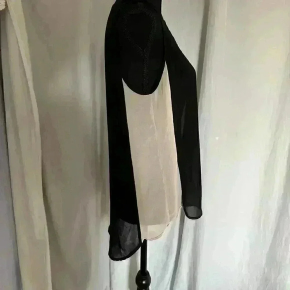Y2k Miss Chiveous sheer black and white sleeveless top women's size large gothic - Picture 6 of 7